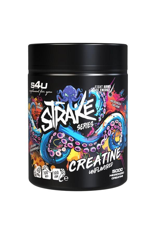 S4U Strake Series Kreatin 300G Aromasız Mikronize Kreatin Monohidrat + B6 Vitamini - Image 1