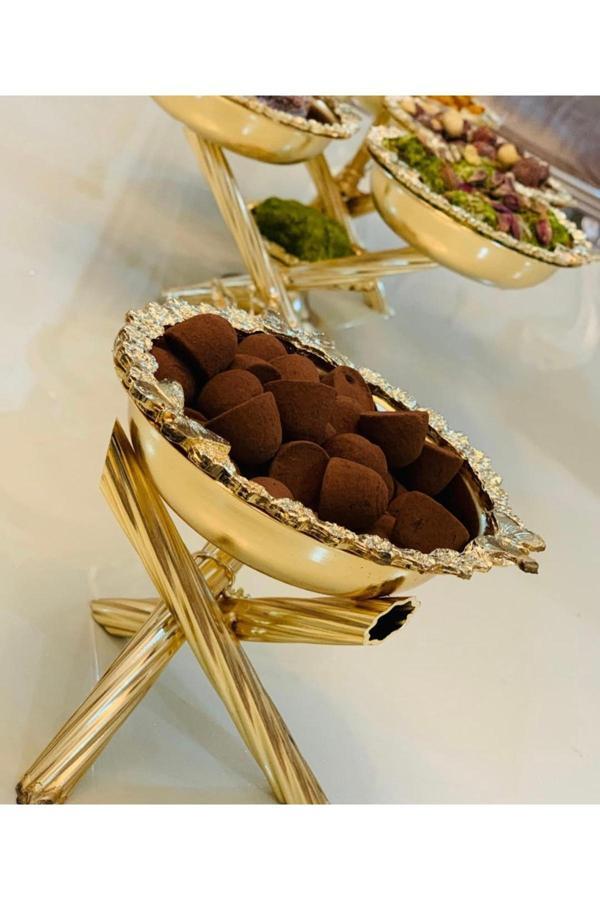 Azade Home Gold Pirinç Kelebek Tekli Çerezlik - Image 1