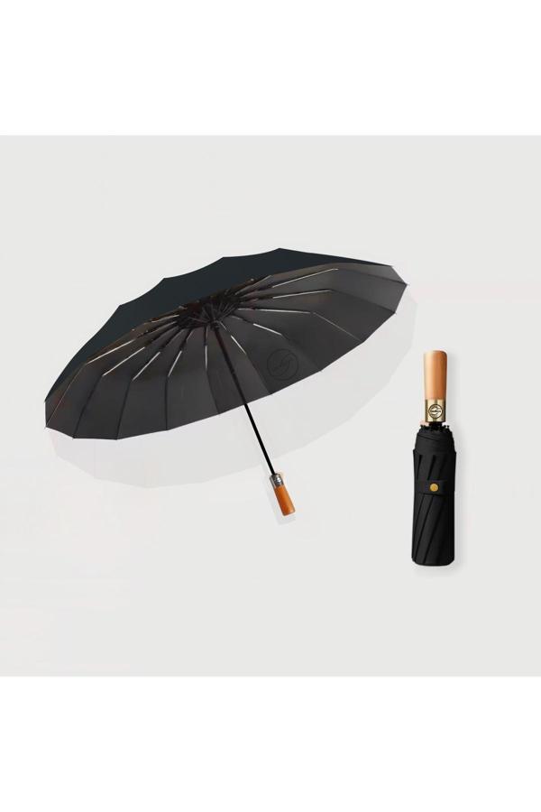 Heydiye Tam Otomatik Maun (Udf99+ Güneş / Yağmur) Hafif Fiber İskeletli Şemsiye - Image 1