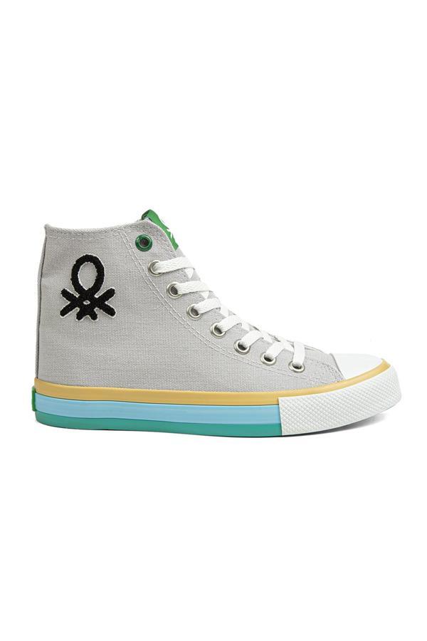 Benetton® | BN-30189 - 3374 Gri Beyaz - Kadın Spor Ayakkabı - Image 1