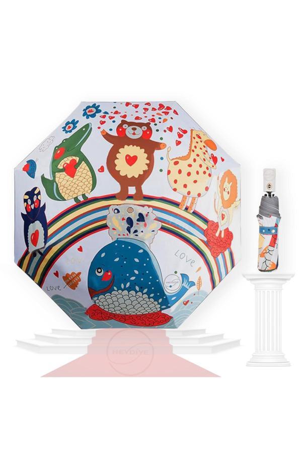Heydiye Fantastik Kids (Uv99+ Güneş / Yağmur) Reflektör Kenar Otomatik Aç/Kapa Şemsiye - Image 1