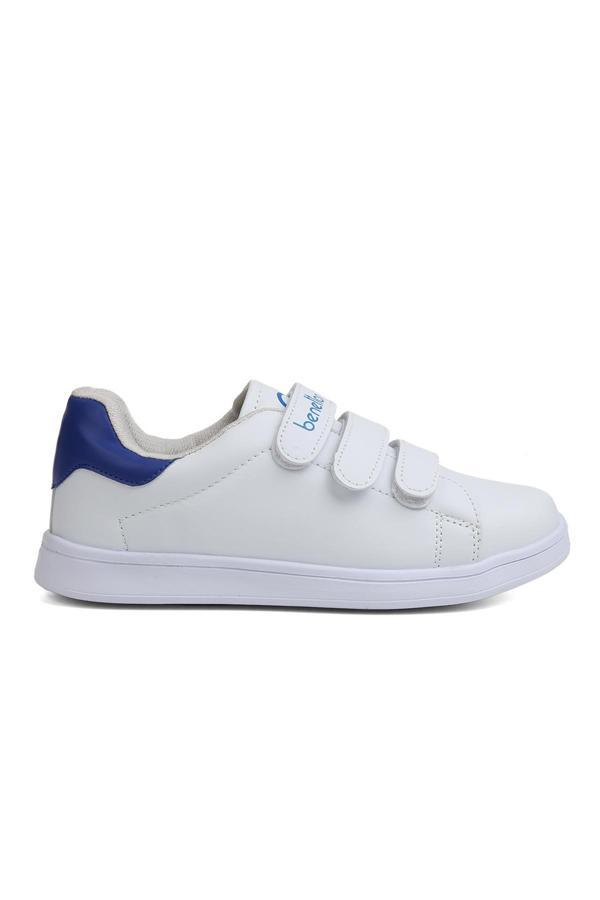 Benetton® | BN-30447 - 3542 Beyaz Mavi - Kadın Spor Ayakkabı - Image 1