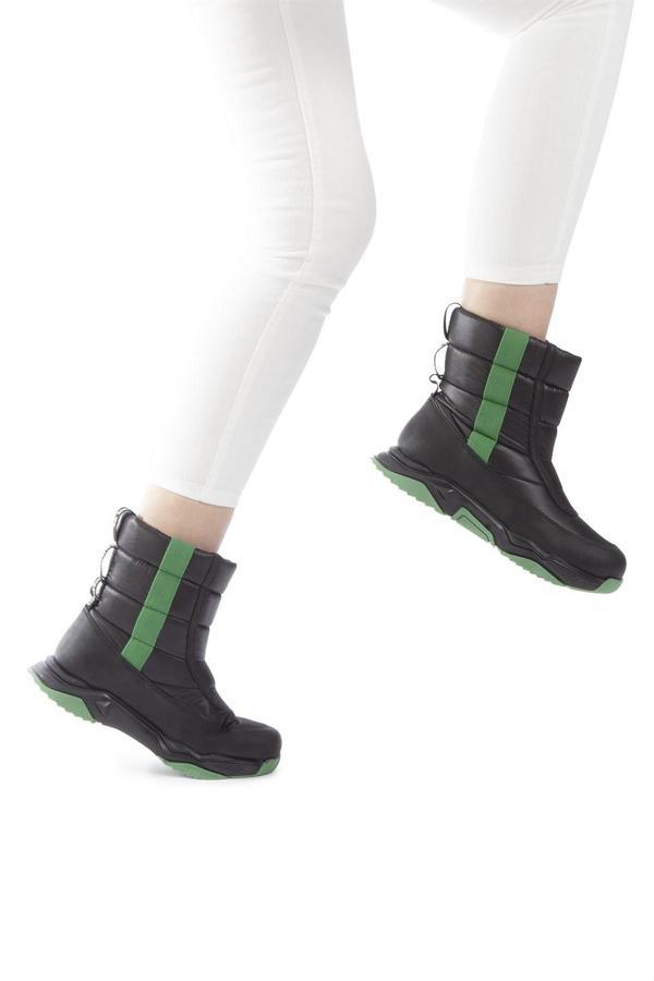 Benetton® | BN-30398 - 3256 Siyah Yesil - Kadın Bot - Image 1