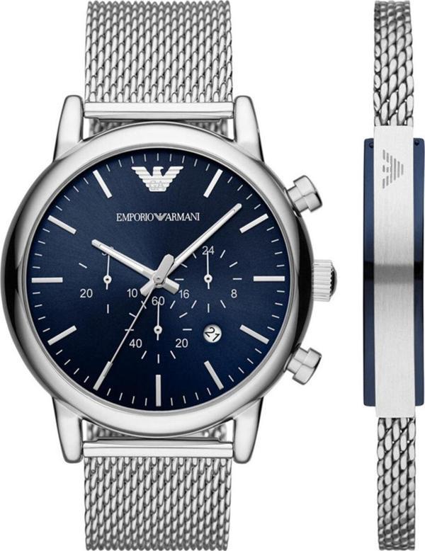 Emporio Armani AR80038 Erkek Set Kol Saati ve Bileklik - Image 1