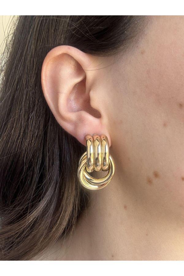 Atelier Emine Gold Sarmal Küpe - Image 1