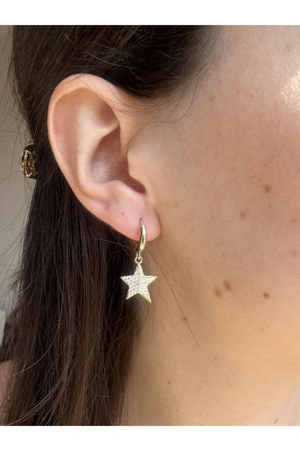 Atelier Emine Yıldız Gold Charm Küpe - Image 1