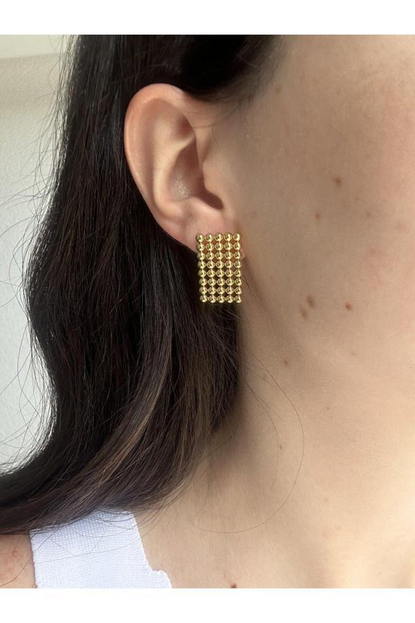 Atelier Emine Gold Noktasal Küpe - Image 1