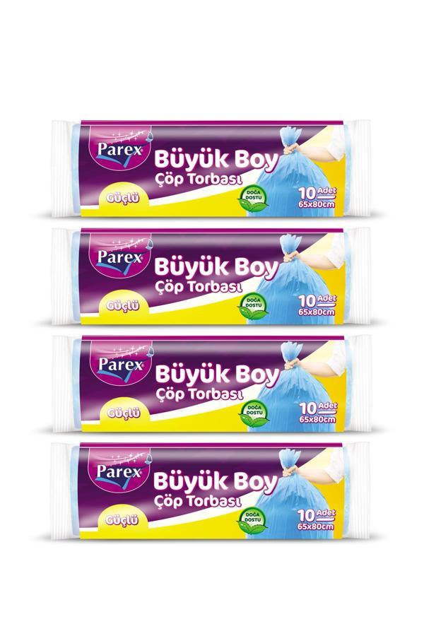 Güçlü Çöp Torbası Büyük Boy 10'lu 65 x 80 cm 4 Paket - Image 1