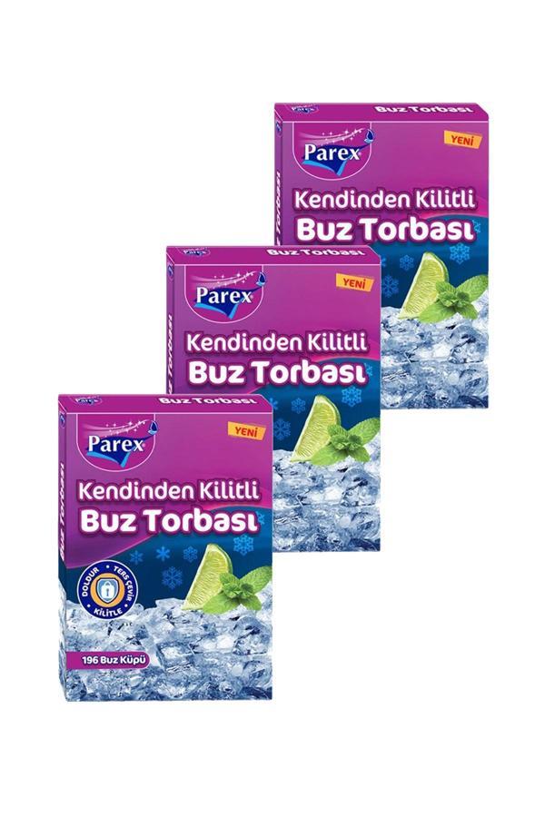 Kendinden Kilitli Buz Torbası 196 Buz Küpü Üçlü Set - Image 1