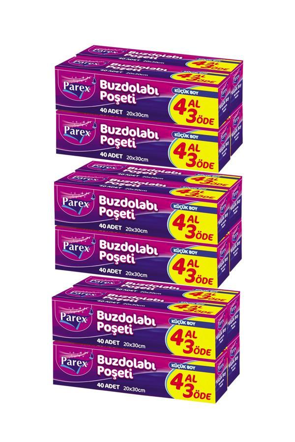 Buzdolabı Poşeti Küçük Boy 4 Al 3 Öde (4*40) 20 x 30 cm Üçlü Set - Image 1