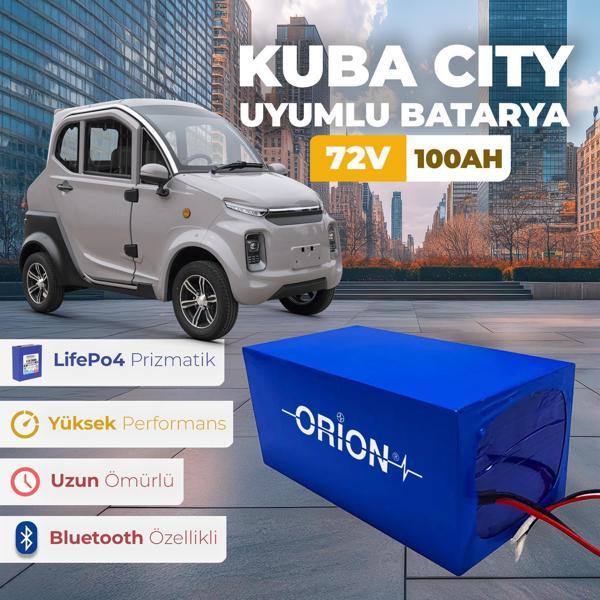 KUBA CITY UYUMLU LIFEPO4 72V 100AH BATARYA BLUETOOTHLU - Image 1