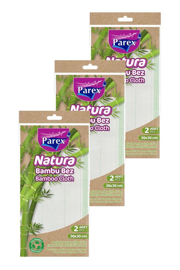 Natura Bambu Bez 2'li Paket 30 x 30 cm Üçlü Set - Image 1