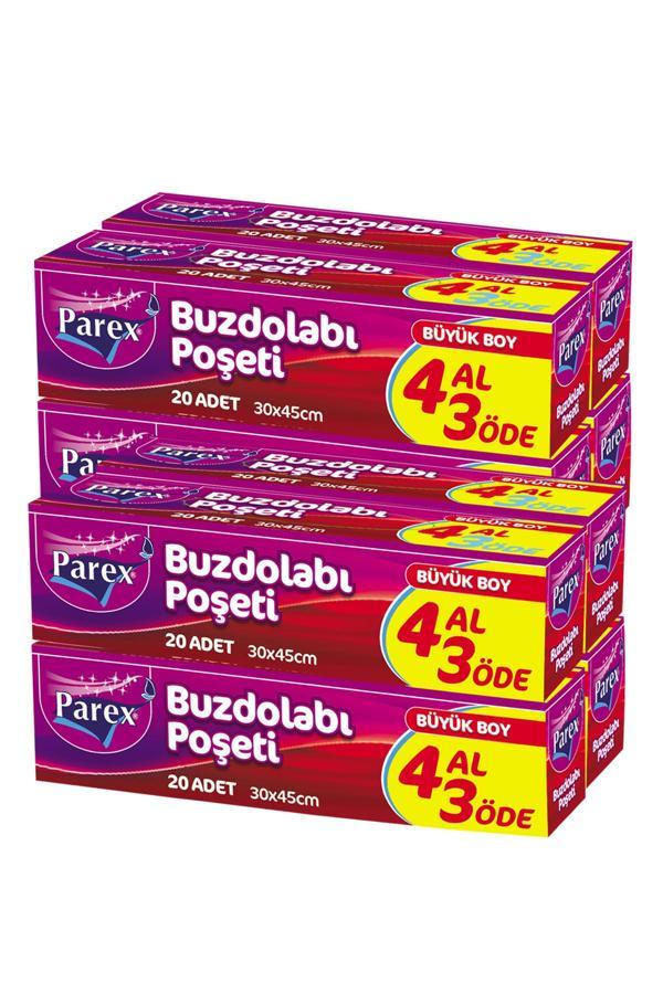 Buzdolabı Poşeti Büyük Boy 4 Al 3 Öde (4*20) 30 x 45 cm İkili Set - Image 1
