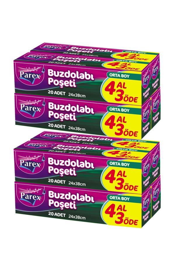 Buzdolabı Poşeti Orta Boy 4 Al 3 Öde (4*20) 24 x 38 cm İkili Set - Image 1