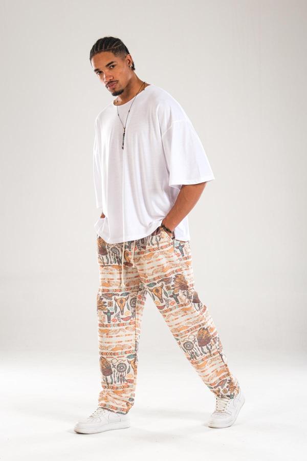 Etnik Desenli Amazon Baggy Pantolon - Image 1