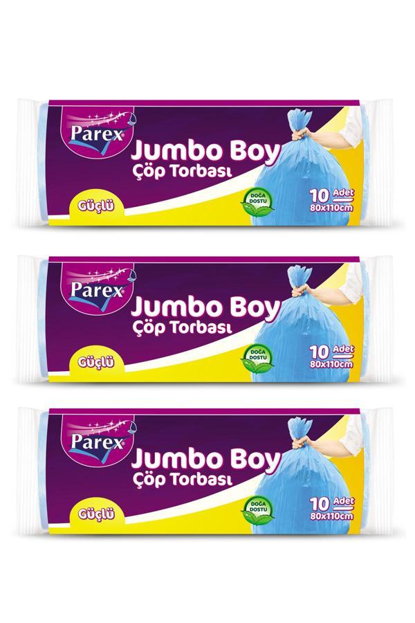Güçlü Çöp Torbası Jumbo Boy 10'lu 80 x 110 cm Üçlü Set - Image 1