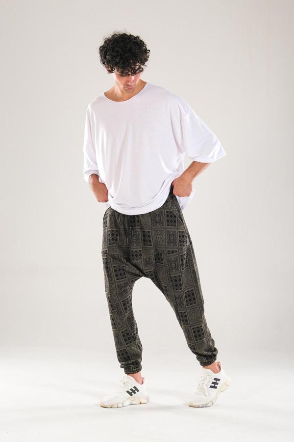 Yeşil Poker Desenli Harem Pantolon - Image 1