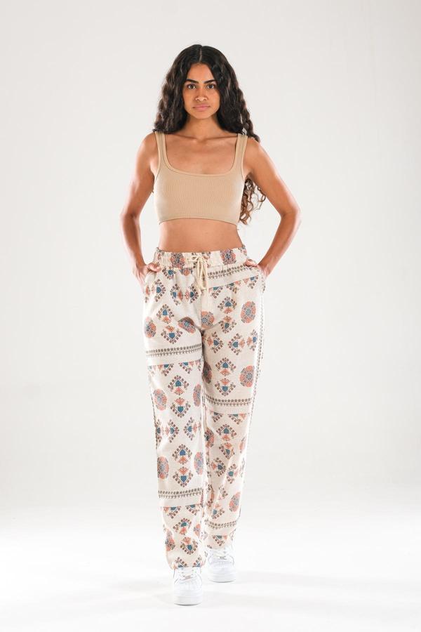 Etnik Desenli Baggy Pantolon - Image 1