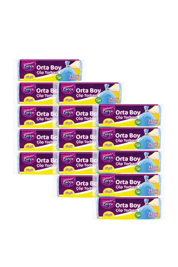 Güçlü Çöp Torbası Orta Boy 15'li 55 x 60 cm 15 Paket - Image 1
