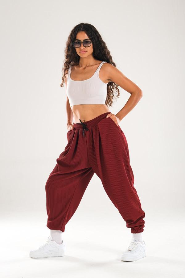 Fitilli Bordo Pileli Jogger Pantolon - Image 1