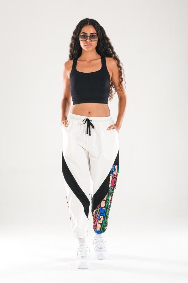 Neon Desenli Jogger Pantolon - Image 1