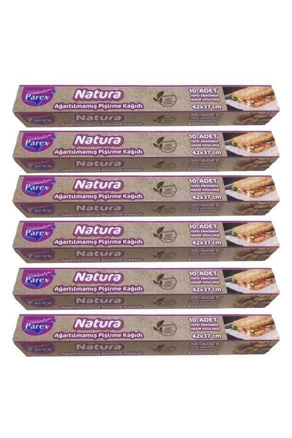 Natura Ağartılmamış Hazır Kesilmiş Pişirme Kağıdı 10’lu 6 Paket - Image 1