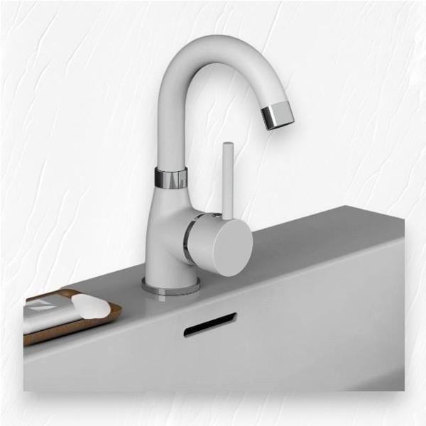 Sardıcı BTR 1030-1023 Lavabo Bataryası Çizilmez Beyaz Gövde - Image 1