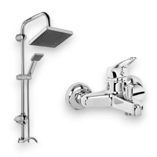 Sardıcı Sunrise Tepeleme Duş Robotu + BTR1010 Krom Banyo Bataryası 2 li Set - Image 1