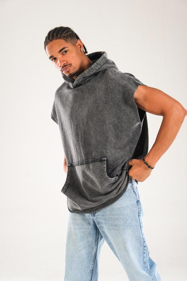 Premium Kapüşonlu Antrasit Sweat - Image 1