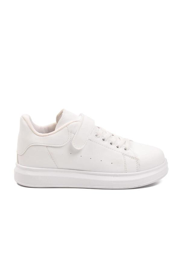 Beyaz Cırtlı Hafif Unisex Çocuk Spor Ayakkabı 2540-26K F - Image 1