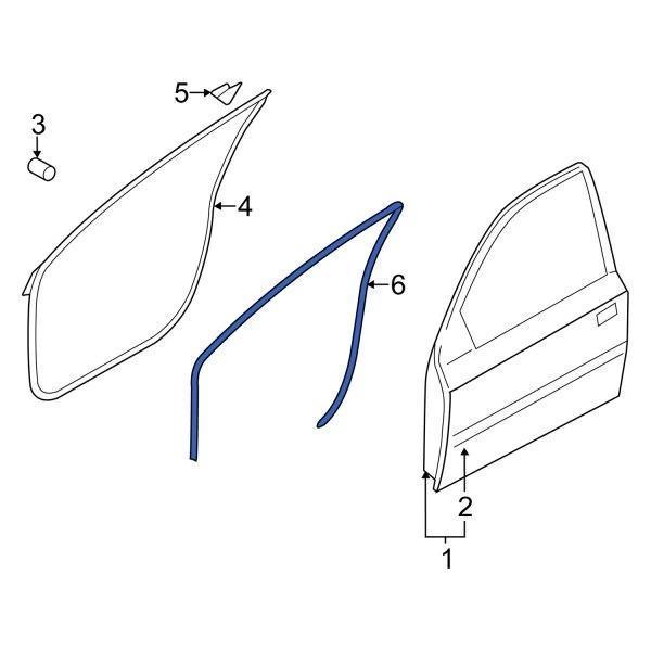 Kapı Kasa Fitili Accent 2011 Blue Ön Sol (1 Adet) (Oem No: 82110-1R0004X) - Image 1