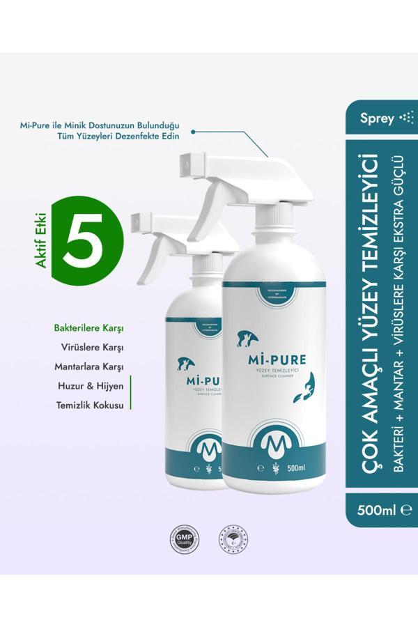 Kedi Köpek Yaşam Alanları Için Yüzey Temizleyici 500 ml Mi-Pure - Image 1
