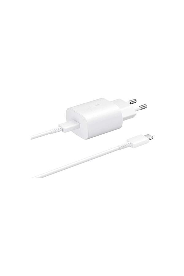 Samsung Sm-M336B M33 5G Ep-Ta800N Typec 25W Kablolu Hızlı Şarj Adaptörü Beyaz - Image 1