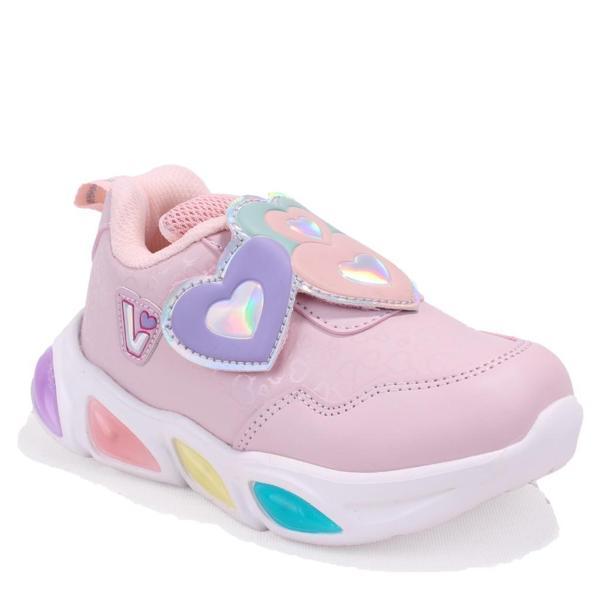 Vicco Lovely 346P25K234 Pudra Ortopedik Işıklı Kız Çocuk Spor Ayakkabı - Image 1