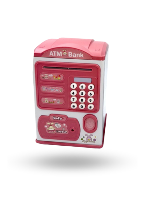 Büro Ev Ofis Çocuk Hediyesi için Şirin Tasarımlı Şifreli Atm Kumbara - Image 1