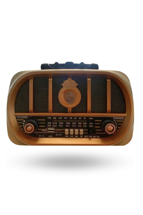 Büro Ev Ofis Hediyesi için Ahşap Retro Midi Şarjlı Bloetooth Radyo - Image 1