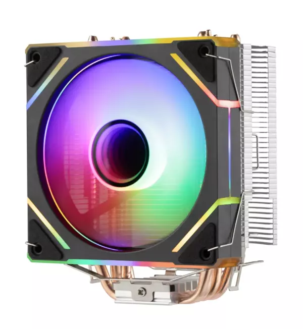 Evercool CS-120 Rainbow RGB 12CM AM5- / 1700 Uyumlu CPU Kule Tipi Soğutucusu - Image 1