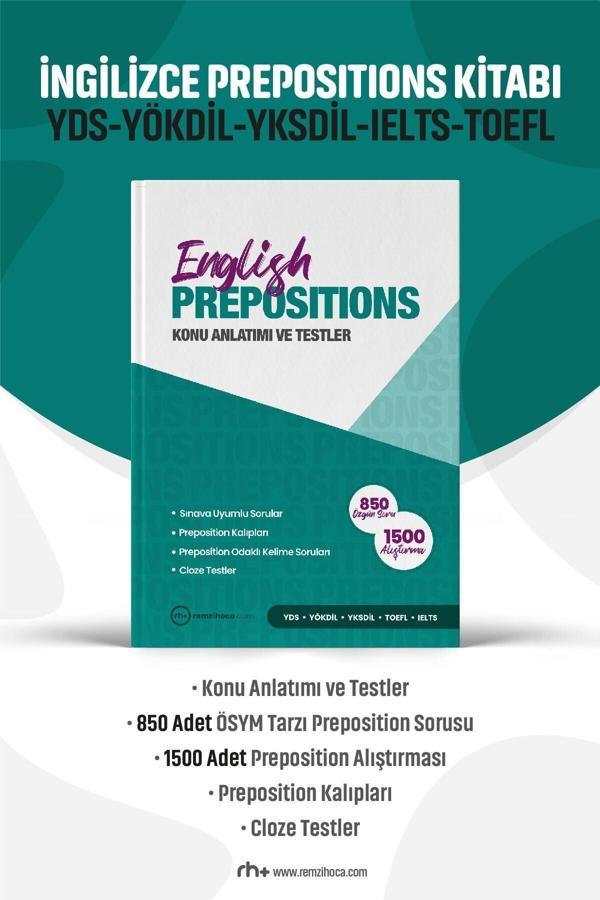İngilizce Prepositions Kitabı - Yds / Yökdil / Ydt - Konu Anlatımı Ve Testler - 1500 Alıştırma - RH Pozitif Yayınları - Image 1
