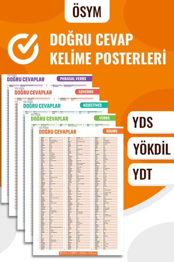 ÖSYM Doğru Cevap Kelime Posterleri - YÖKDİL YDT YDS Çıkmış Kelimeler - 1066 Kelime - RH Pozitif Yayınları - Image 1