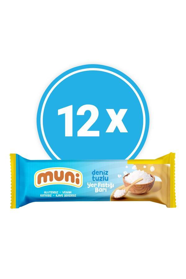 Muni Deniz Tuzlu Yer Fıstığı Barı, 40 G X 12 Adet - Image 1