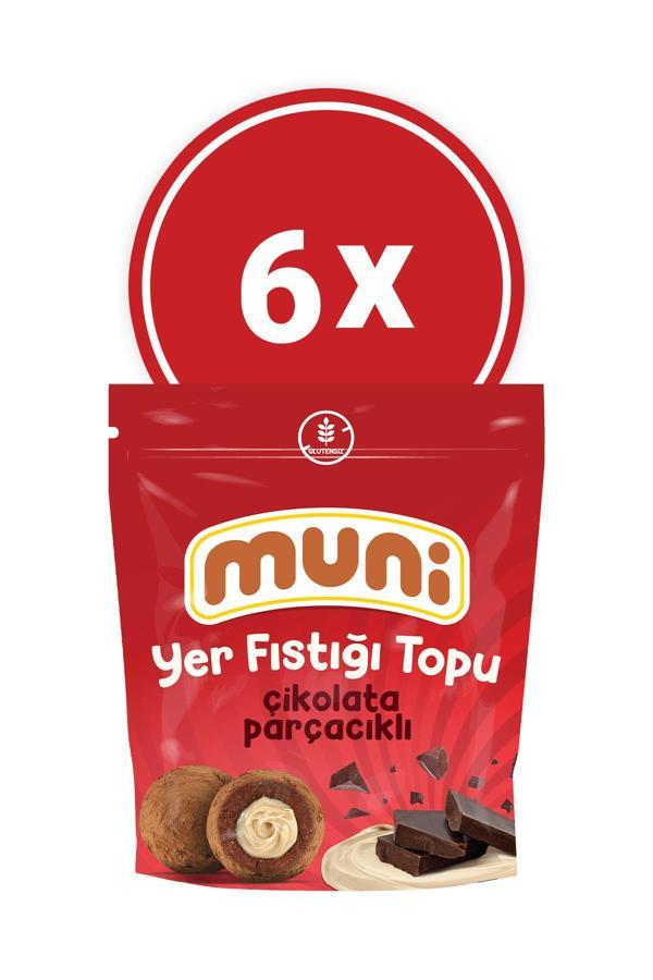 Muni Çikolata Parçacıklı Yer Fıstığı Topu, 80 G X 6 Adet - Image 1