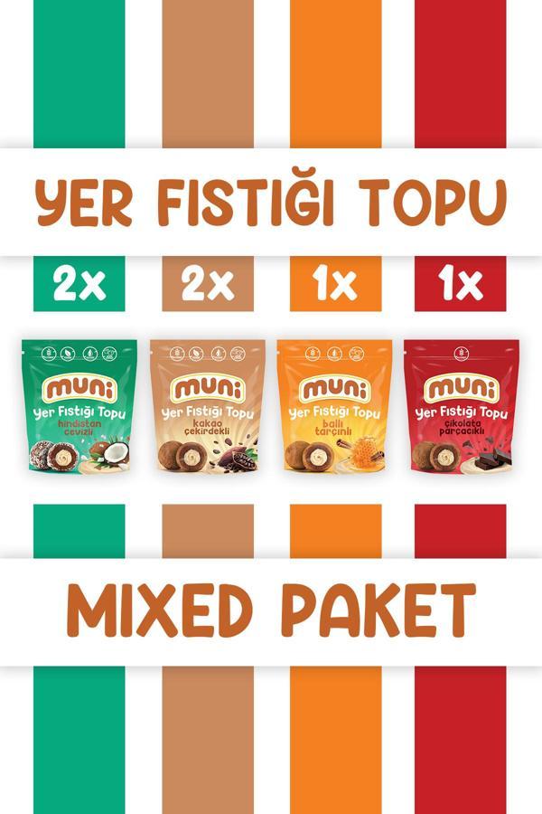 Muni Yer Fıstığı Topu, Mixed Paket, 80 G X 6 Adet - Image 1