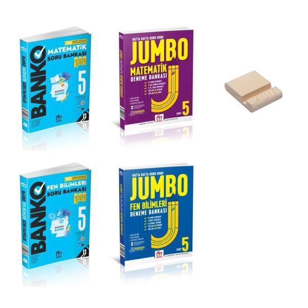 5. Sınıf Banko-Jumbo Matematik ve Fen Bilimleri 4lü Set + Telefon Standı - Model Eğitim Yayınları - Image 1