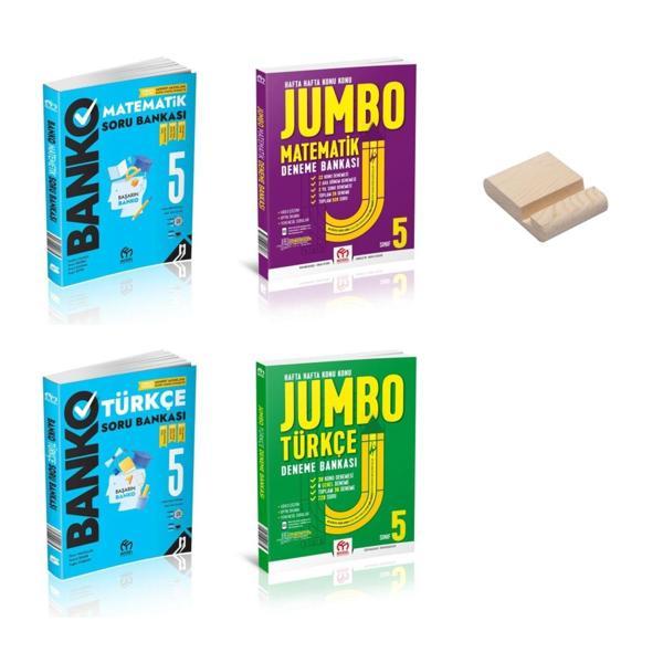 5. Sınıf Banko-Jumbo Matematik ve Türkçe 4lü Set + Telefon Standı - Model Eğitim Yayınları - Image 1