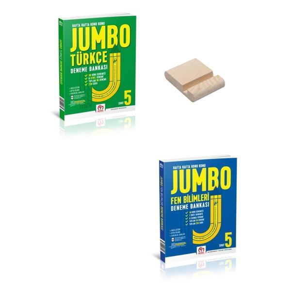 5. Sınıf Jumbo Türkçe ve Fen Bilimleri Deneme Bankası + Telefon Standı - Model Eğitim Yayınları - Image 1