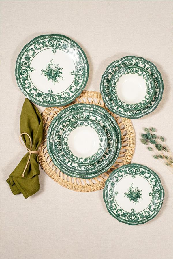 Fecra Majestic Green 24 Parça Yemek Takımı - Image 1