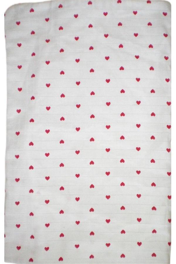 More Home Müslin Yastık Kılıfı 35x45 % 100 Pamuklu Yıldılı Kalpli 35x40 - Image 1