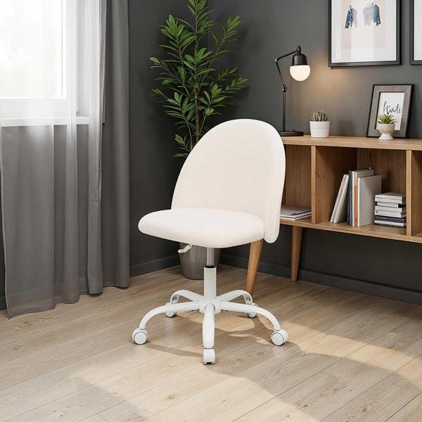 Curve Çalışma Sandalyesi - Beyaz 61x58,5x81,5-91 cm - Image 1