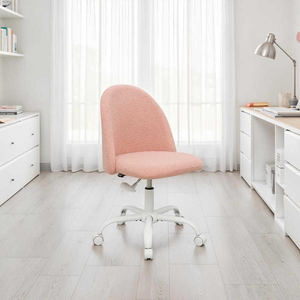 Curve Çalışma Sandalyesi - Pembe 61x58,5x81,5-91 cm - Image 1