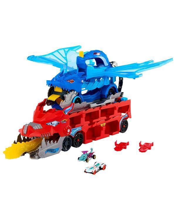 Hot Wheels Şekil Değiştiren Ejderha Taşıyıcı Tır Seti JBM72 - Image 1